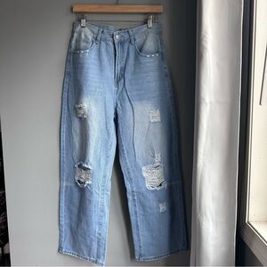 Distressed Light Blue Women's Jeans